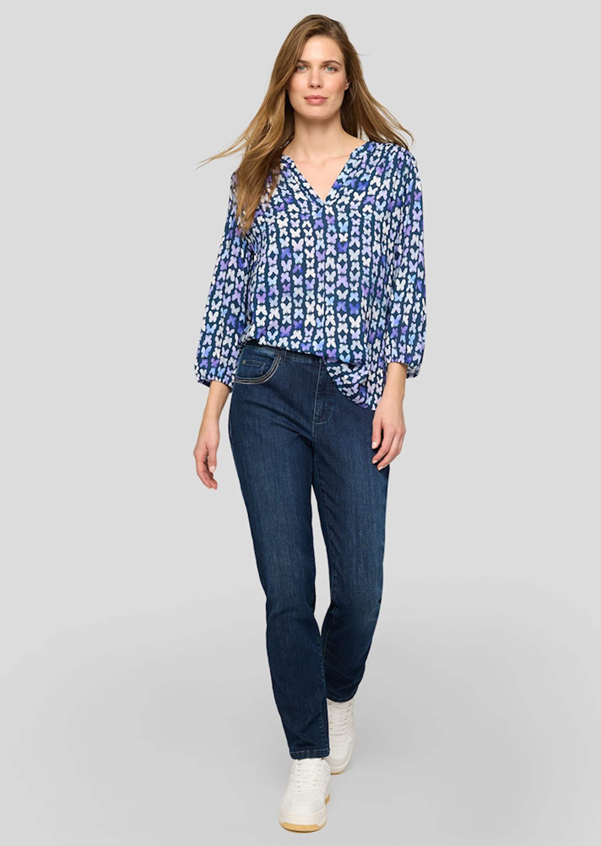 Overslagblouse van zuivere viscose thumbnail 2