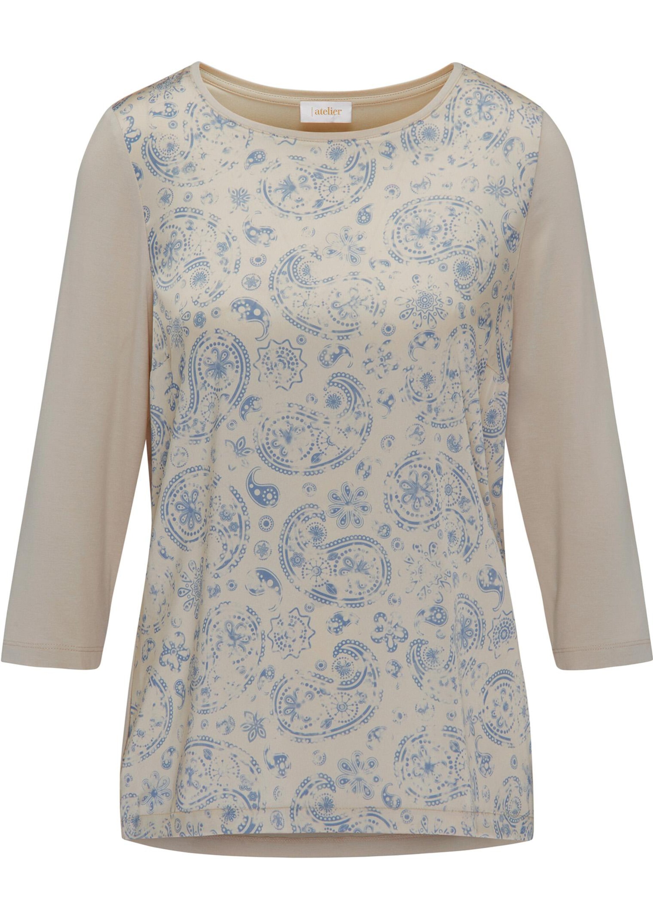 Soepel blouseshirt met glanzende paisley-print