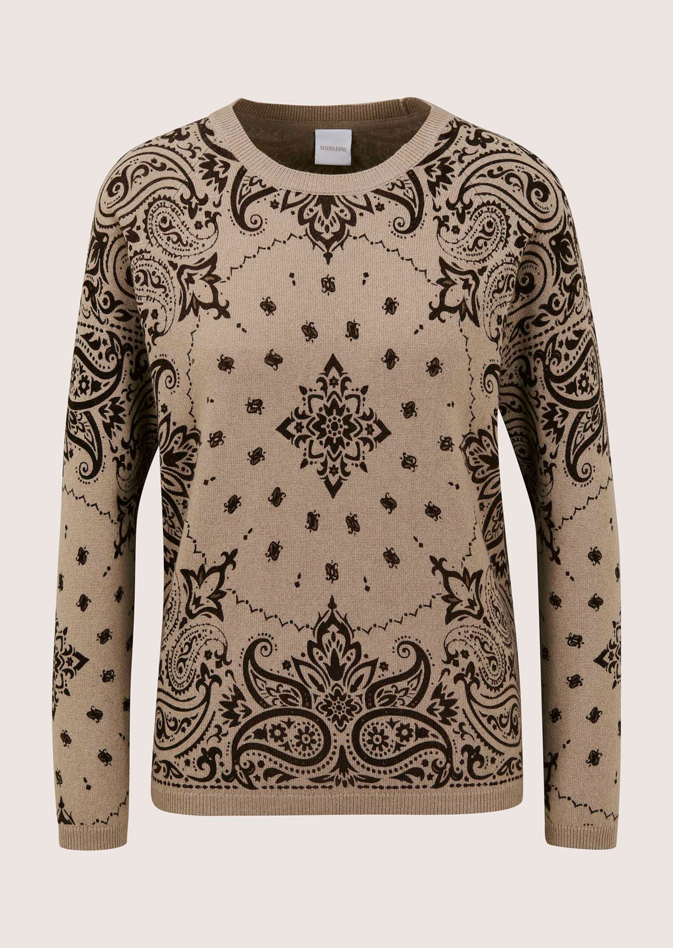 Pullover van kasjmier met paisleypatroon
