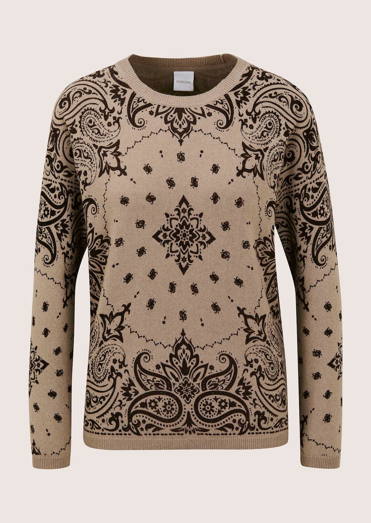 Pullover van kasjmier met paisleypatroon