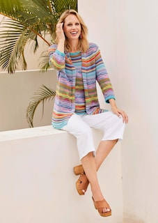 Hochwertige Jacquard-Strickjacke thumbnail 7