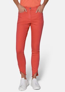 Schlanke Jeans mit Fransensaum thumbnail 2
