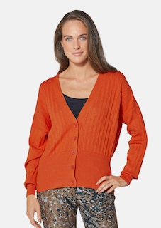 Kurze Strickjacke mit V-Ausschnitt thumbnail 2