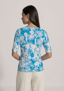 Shirt mit abstraktem Blüten-Print thumbnail 4