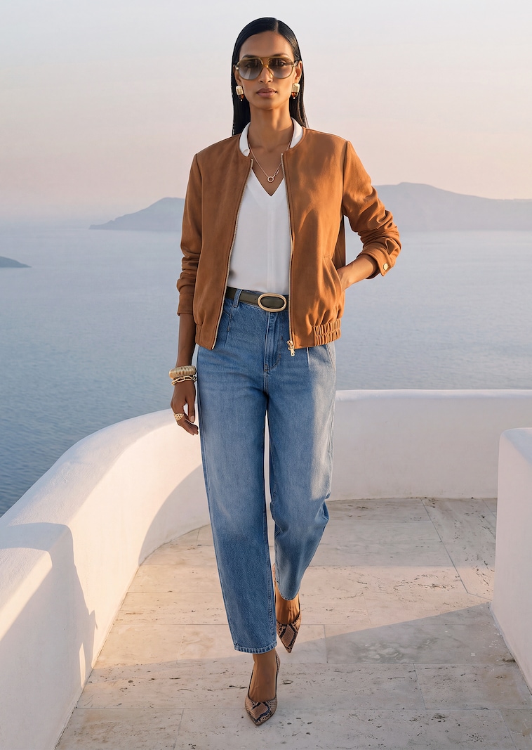 Modische Barrel-Leg-Jeans