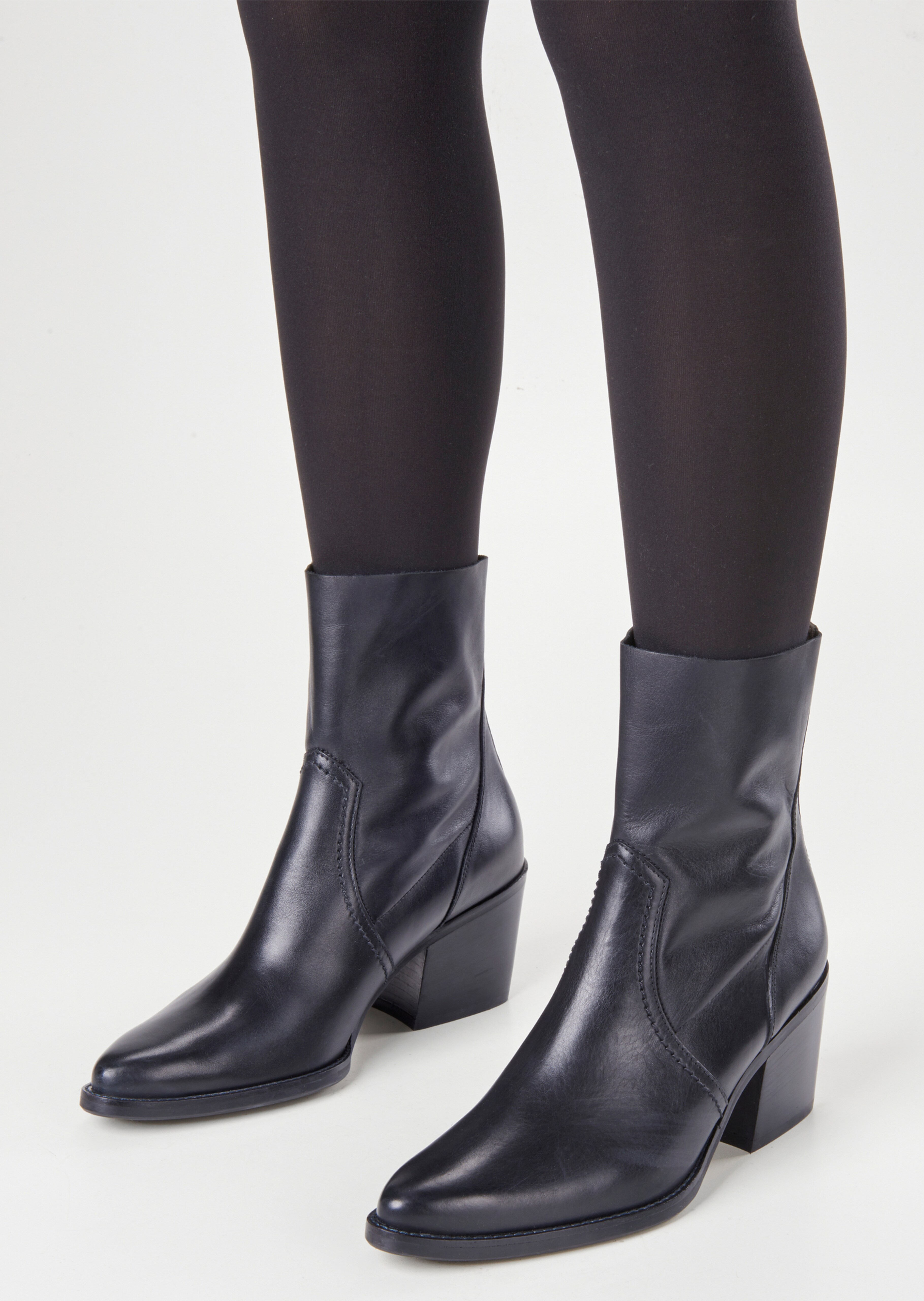 PAUL GREEN - Leder-Stiefeletten mit Reißverschluss