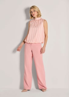 Ärmellose Bluse mit zarten Streifen thumbnail 3