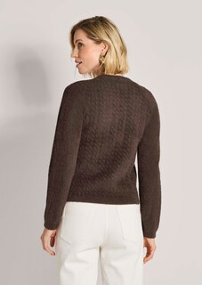Flauschige Strickjacke mit Wabenstruktur thumbnail 4