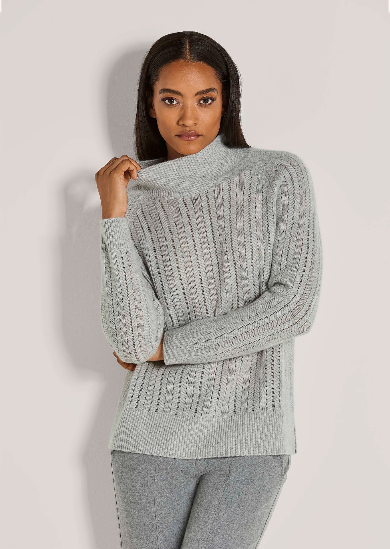 Kaschmir-Pullover in edlem Muster-Mix