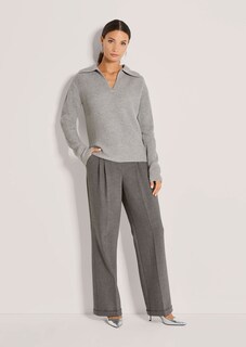 Schimmernder Pullover mit Polo-Kragen thumbnail 3
