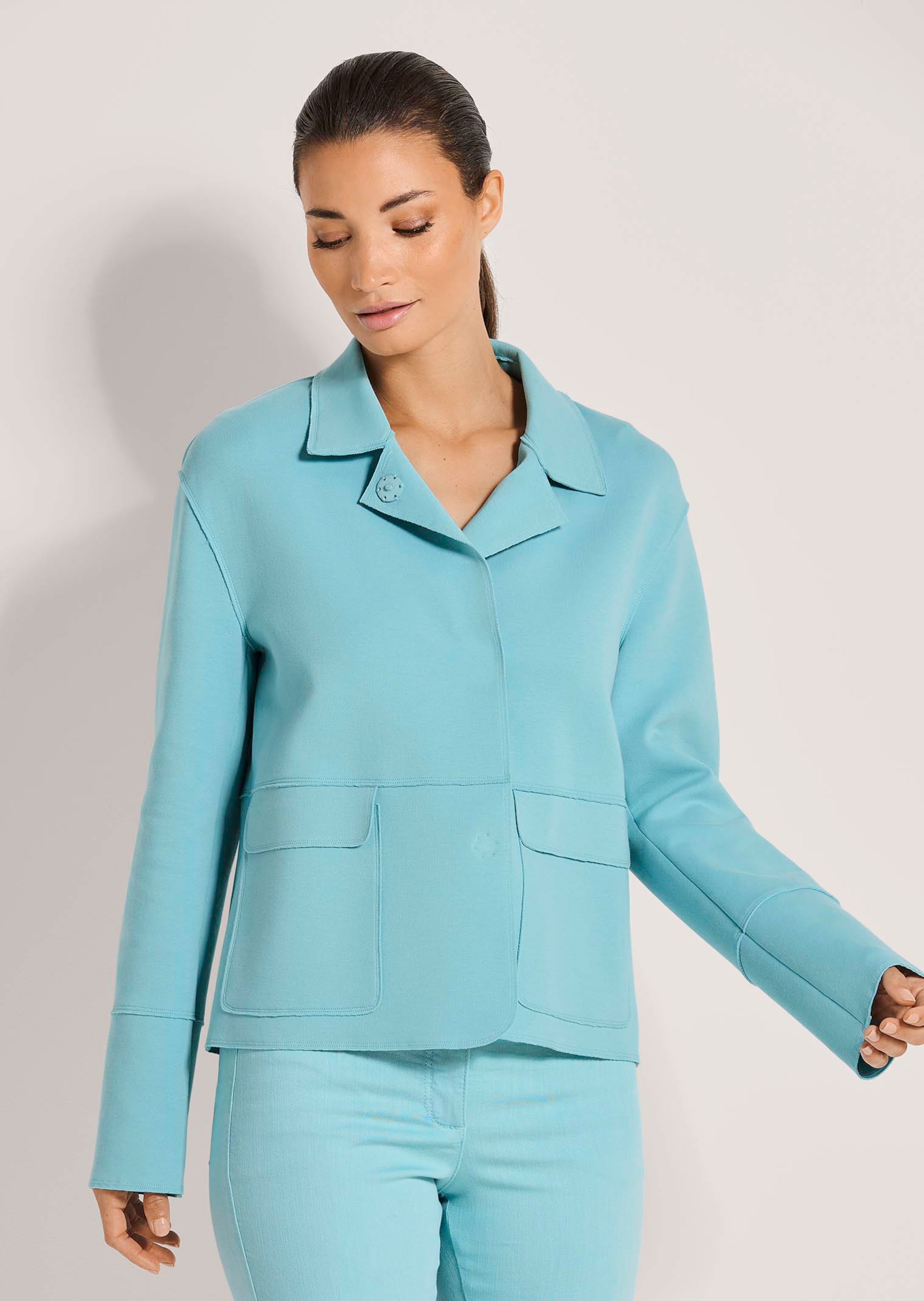 Blazer court à coupe boxy
