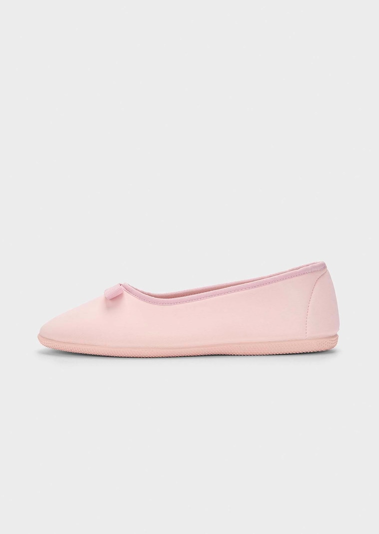 Ballerina pantoffels met zool met grip