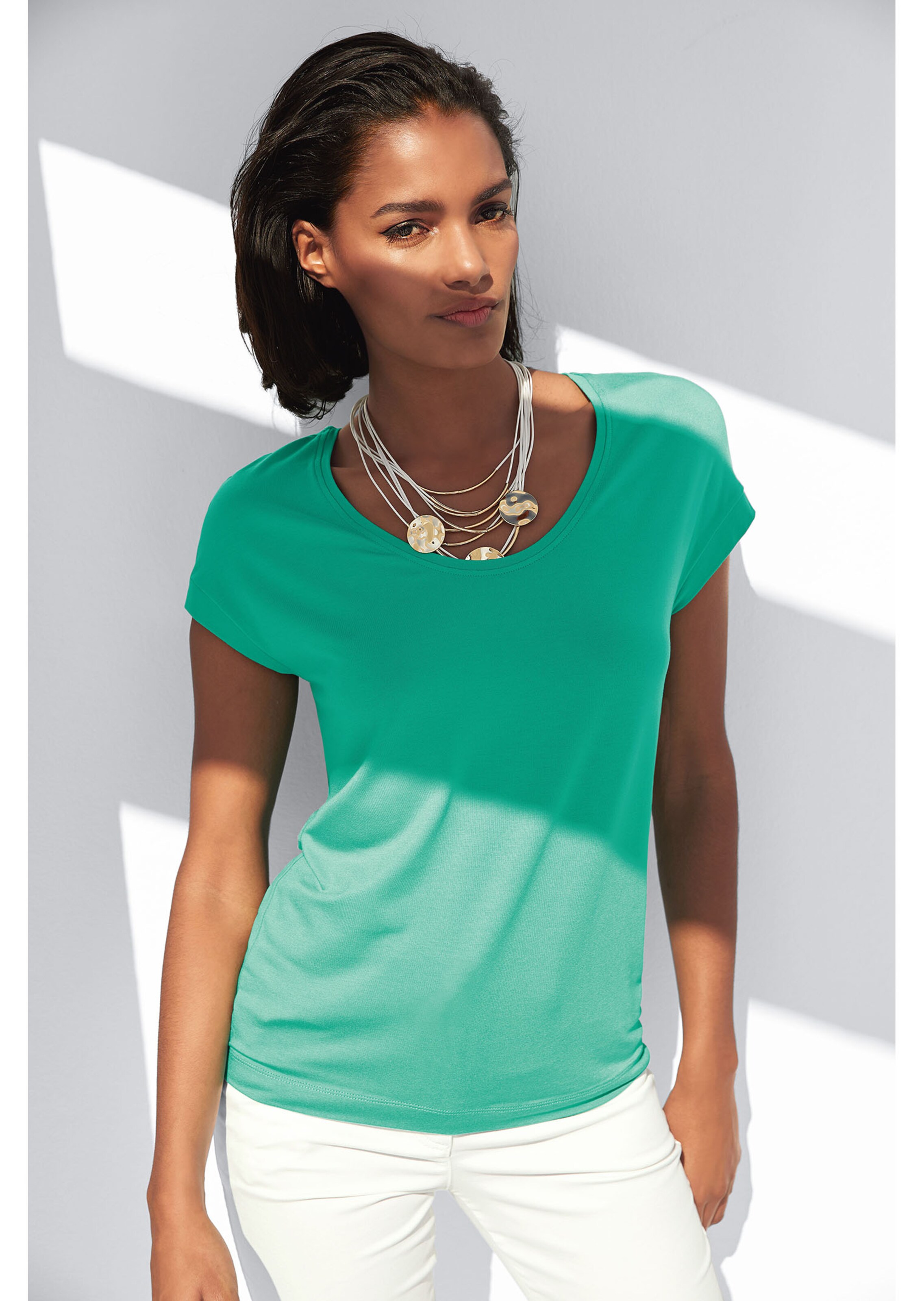 Shirt met ronde hals