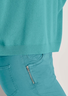 Kurzer Oversize-Pullover mit Kaschmir thumbnail 6