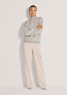 Glitzernder Pullover mit Rauten-Muster thumbnail 3
