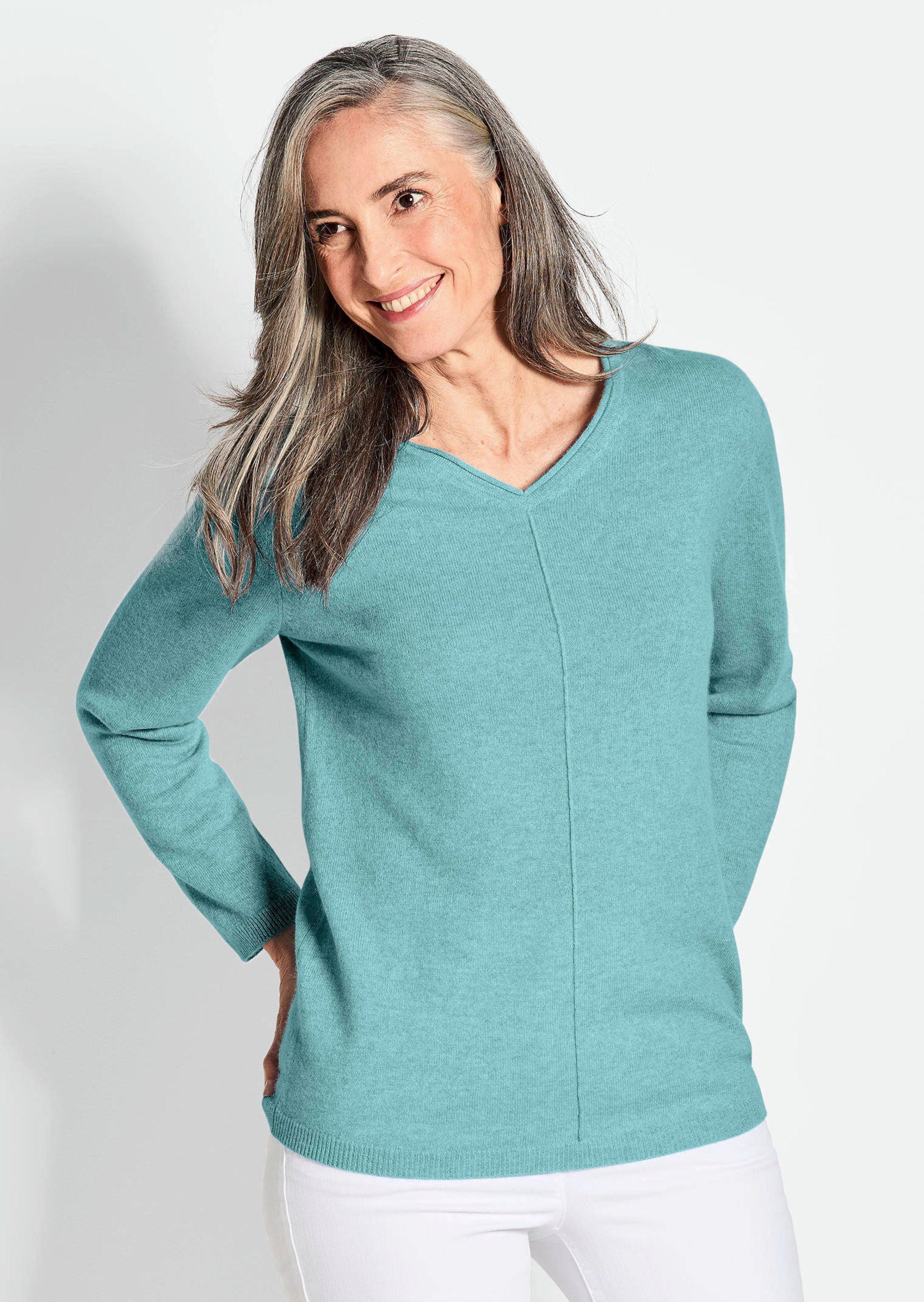 Pull à encolure en V en cachemire
