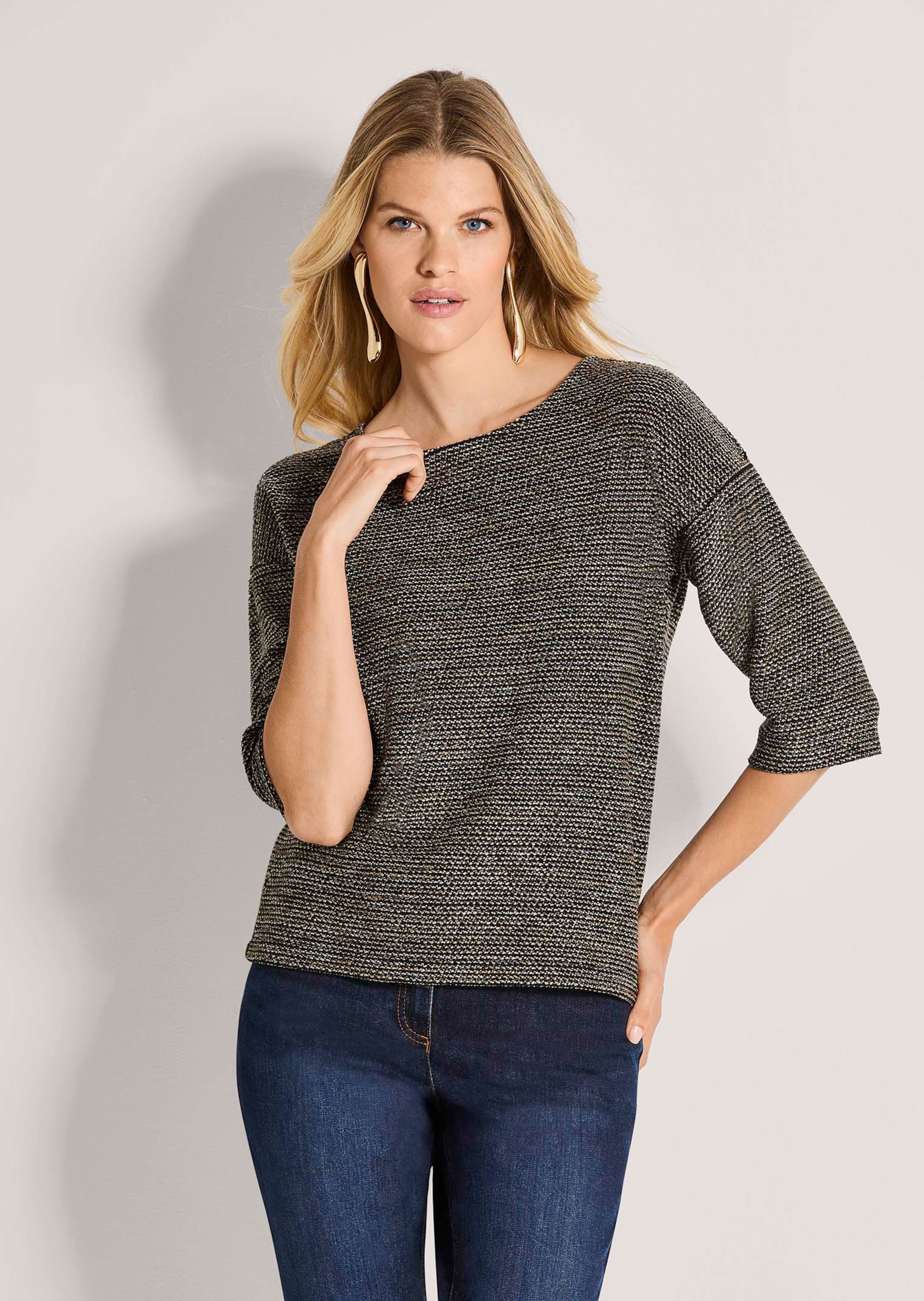 Sweatshirt mit Glitzer-Effekt