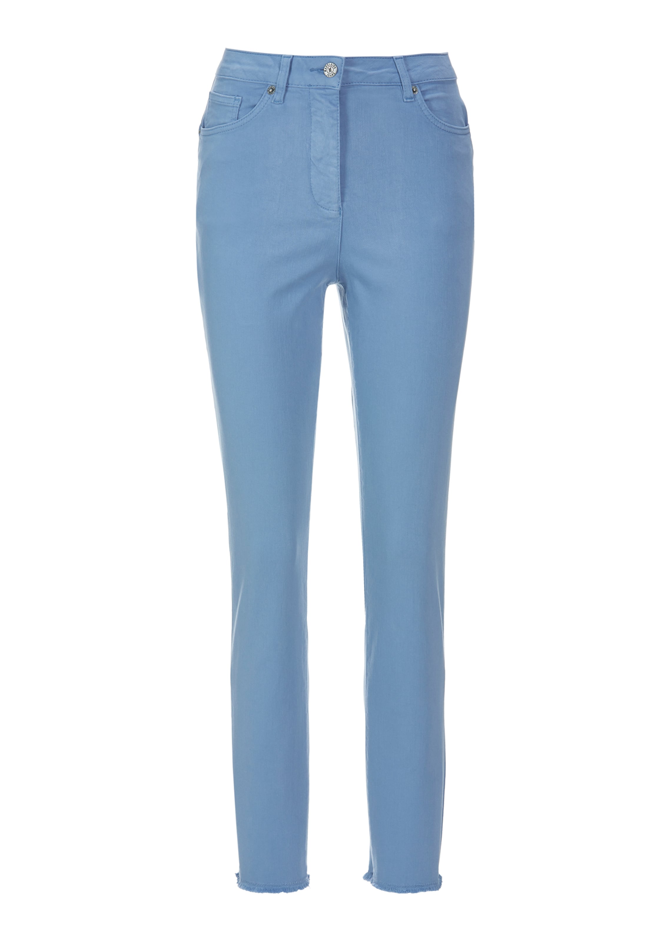 Jeans mit feinem Fransensaum