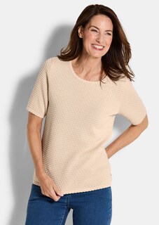 Halbarm-Pullover mit Pünktchenmuster thumbnail 1