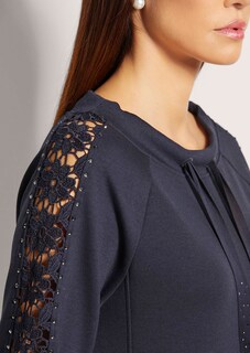 Jerseykleid mit Strass und Spitze thumbnail 6