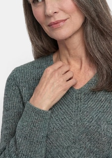 Strickpullover mit nahtlosem V-Ausschnitt thumbnail 5
