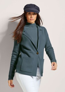 Gebreide blazer met kasjmier thumbnail 4