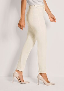 Slim-Fit Hose mit goldfarbenen Nadelstreifen thumbnail 5