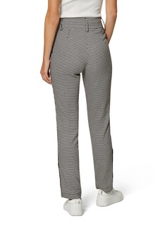 Straight pepita trousers with side button plackets thumbnail 4