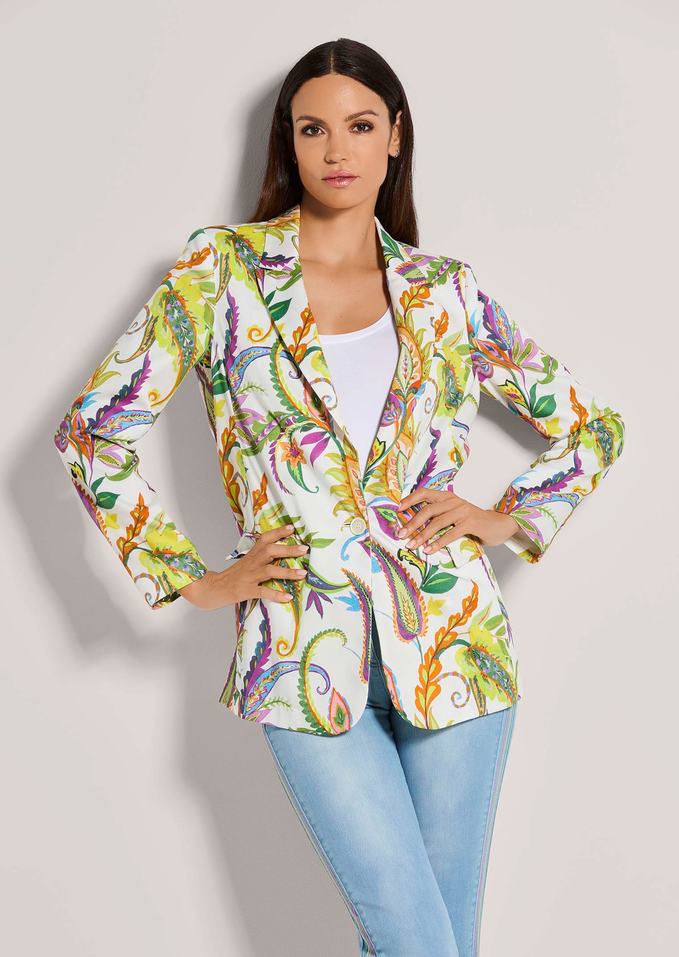 Langer Baumwoll-Blazer thumbnail 2