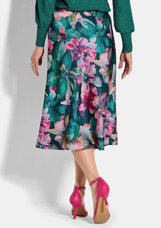Satinrock mit Blumenmuster thumbnail 3