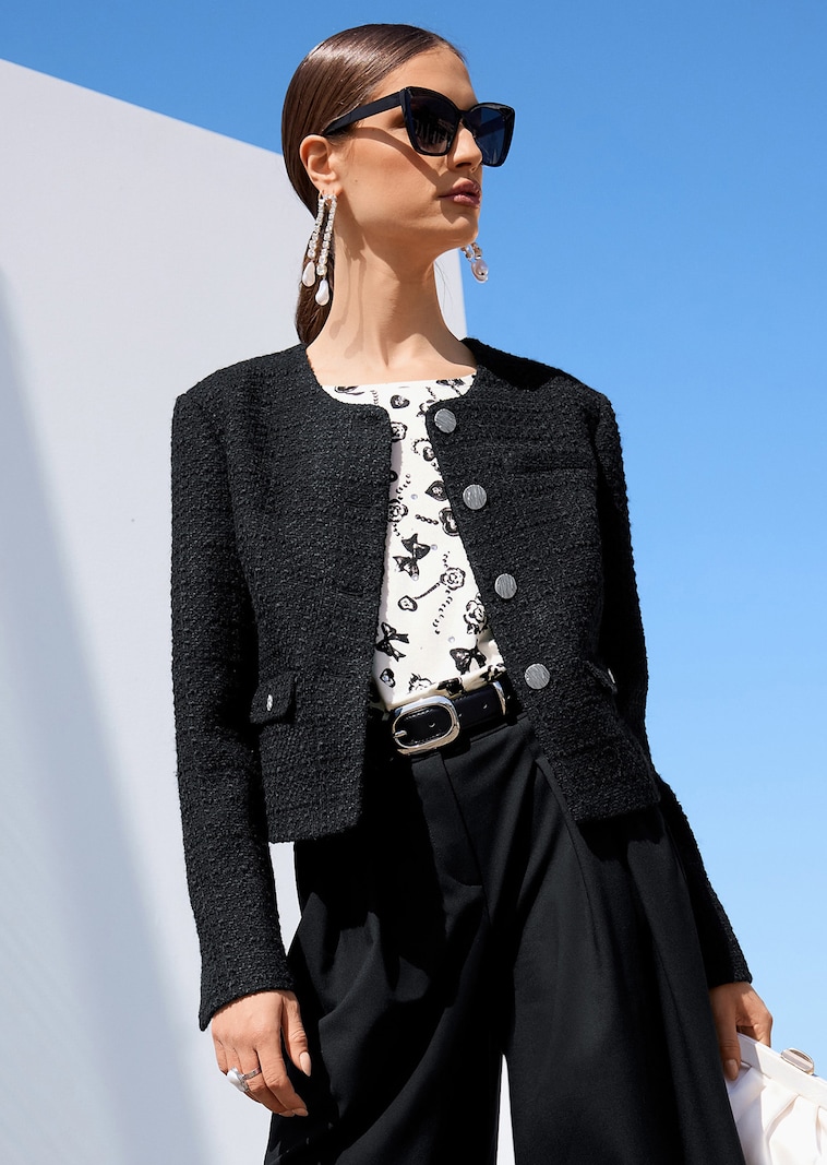 Korte tweed blazer